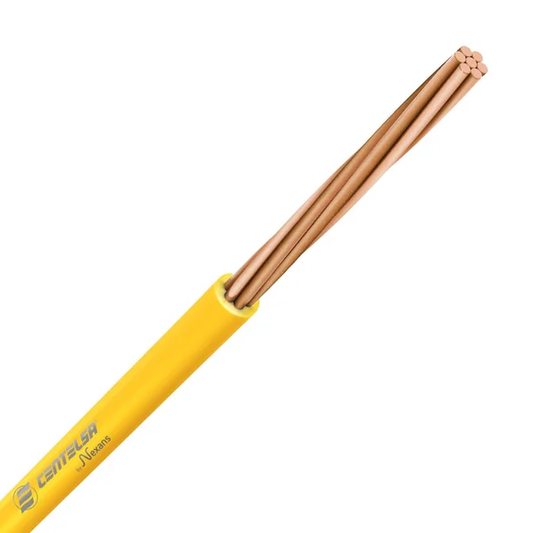 Rollo Cable CU Aislado THHN/THWN No 12 (100mts) Amarillo - Centelsa