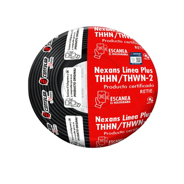 Rollo Cable CU Aislado THHN/THWN No 10 (100mts) Negro - Centelsa